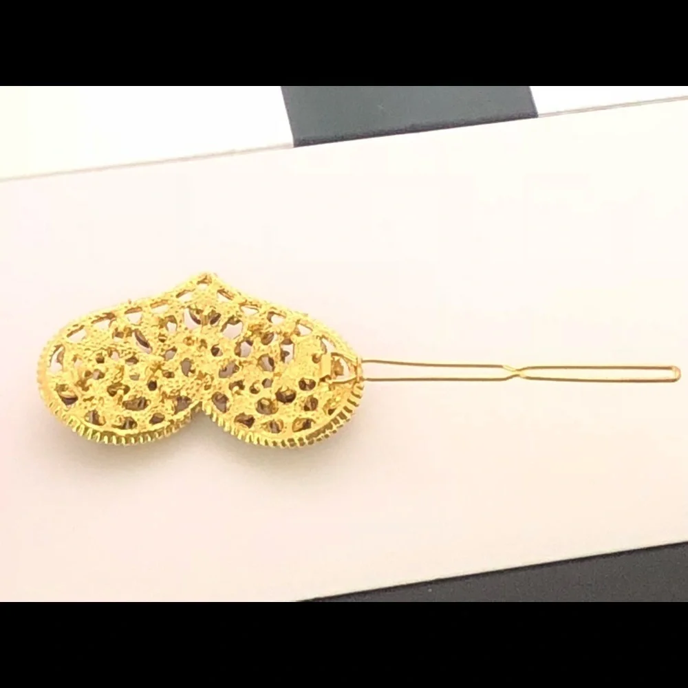 Chocolate Pearl Rhinestone Barrette Hair Clip